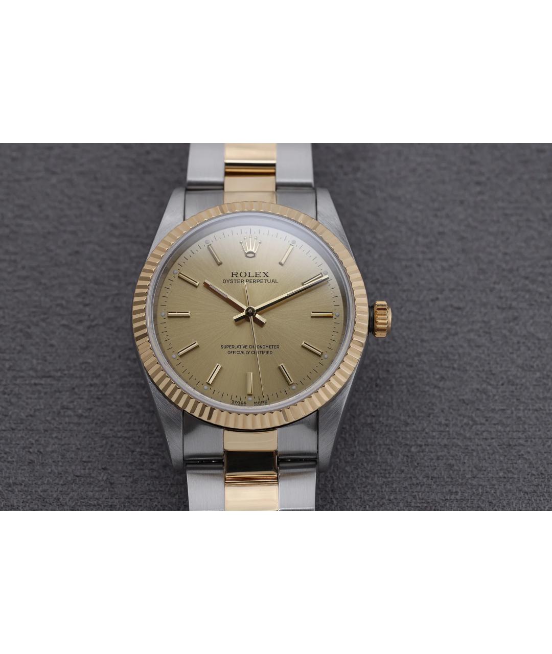 ROLEX Золотые металлические часы, фото 5