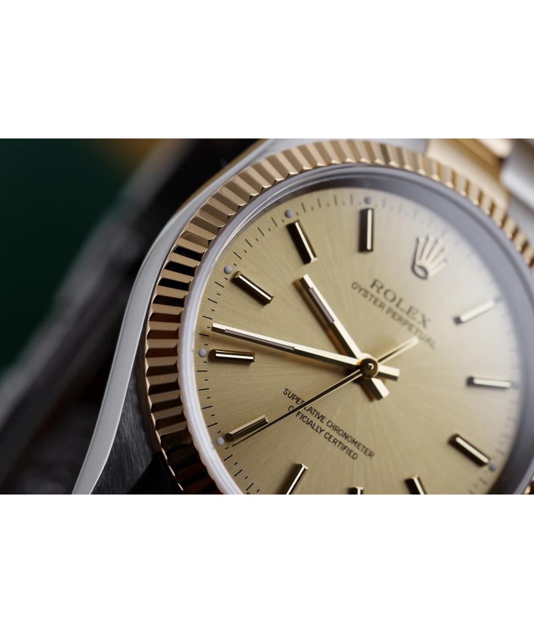 ROLEX Золотые металлические часы, фото 3