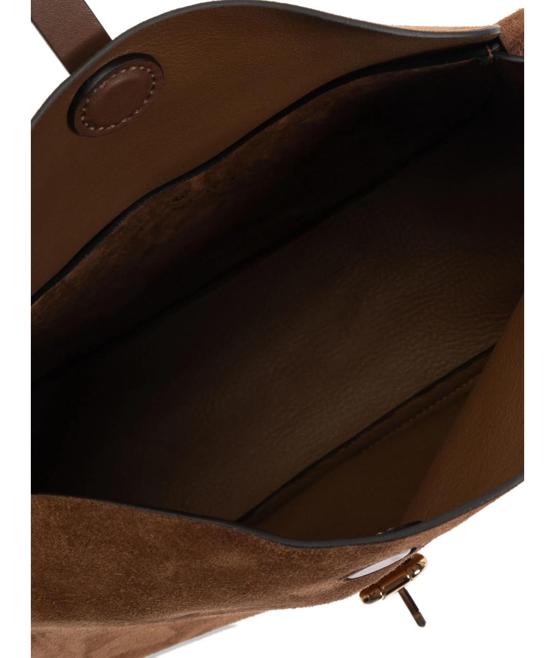 ETRO Коричневая замшевая сумка через плечо, фото 3