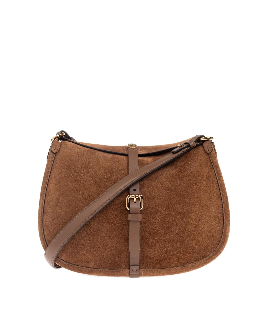 ETRO Коричневая замшевая сумка через плечо, фото 1