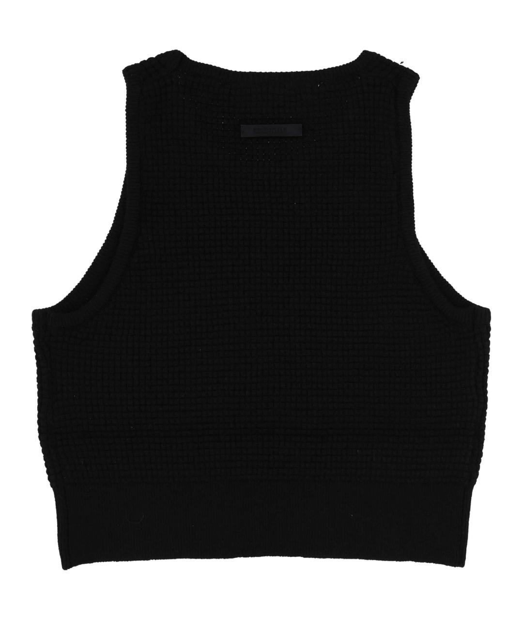 FEAR OF GOD ESSENTIALS Черная полиэстеровая майка, фото 3