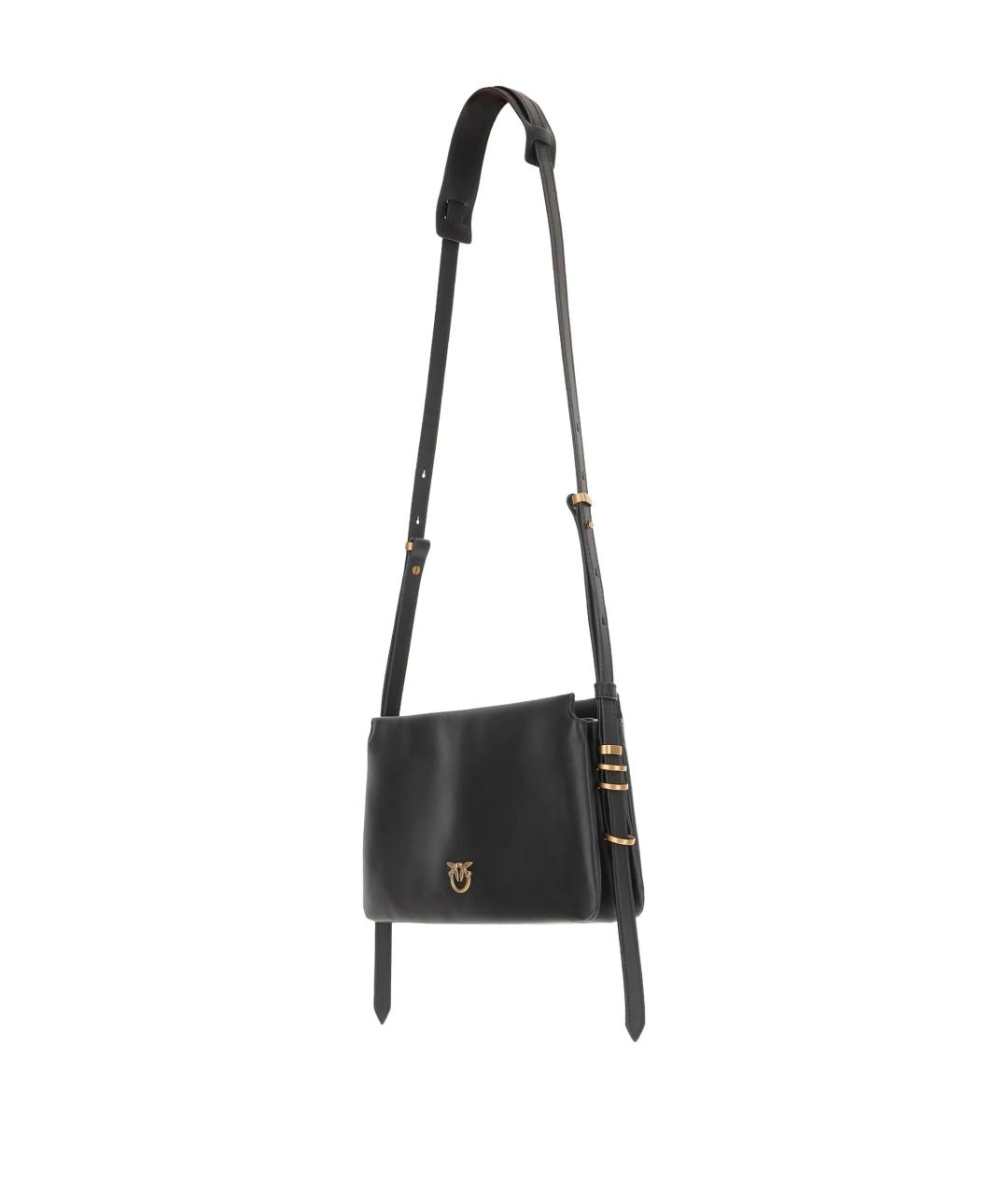 PINKO Черная кожаная сумка через плечо, фото 2