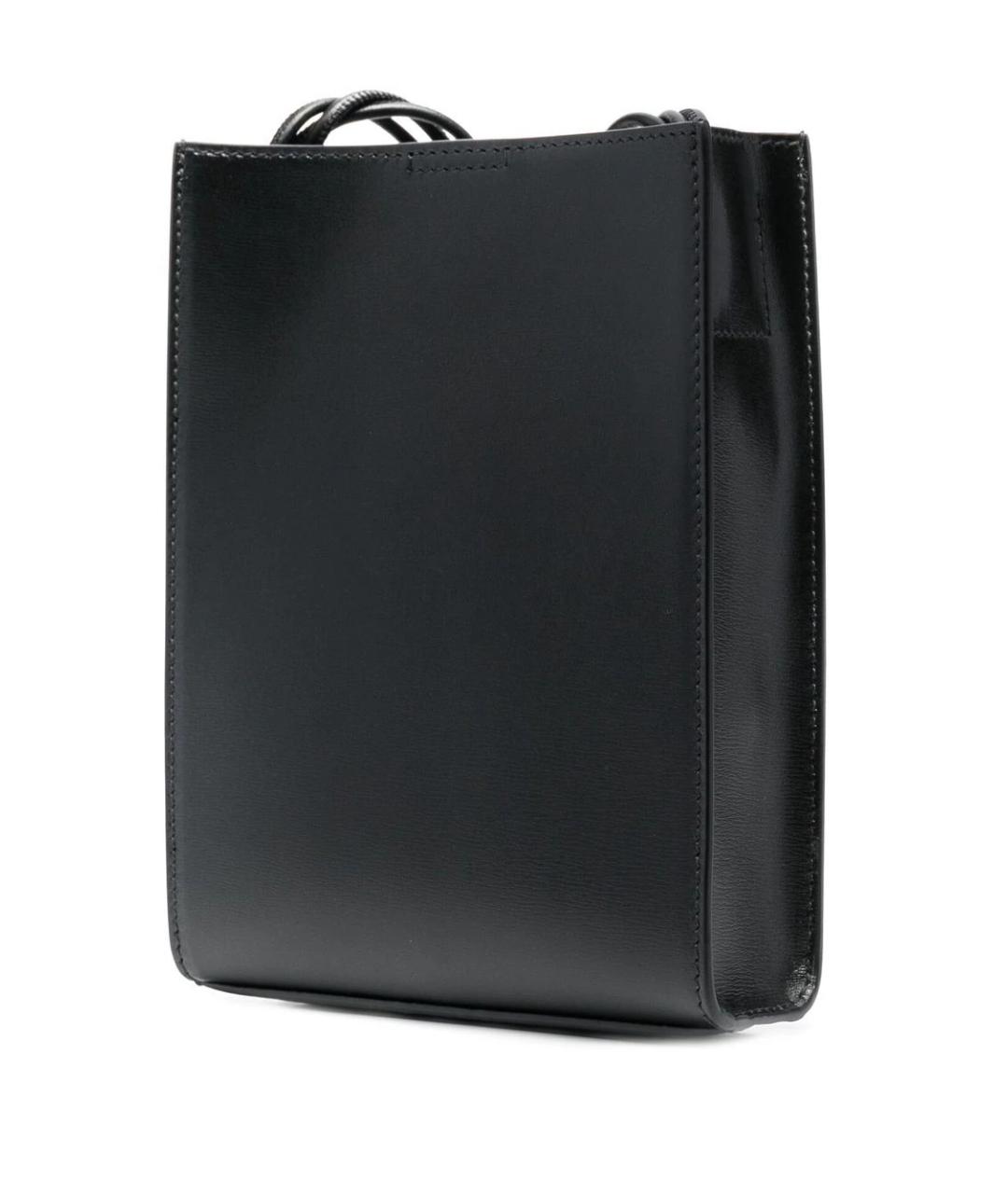 JIL SANDER Черная кожаная сумка через плечо, фото 2