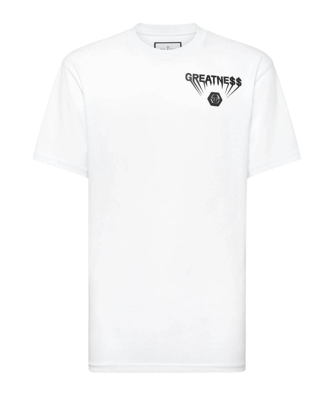 PHILIPP PLEIN Белая хлопковая футболка, фото 1