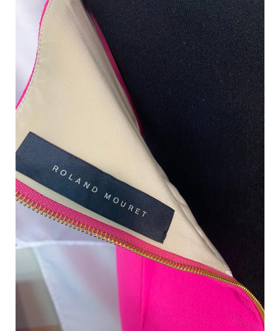 ROLAND MOURET Фуксия креповое коктейльное платье, фото 3