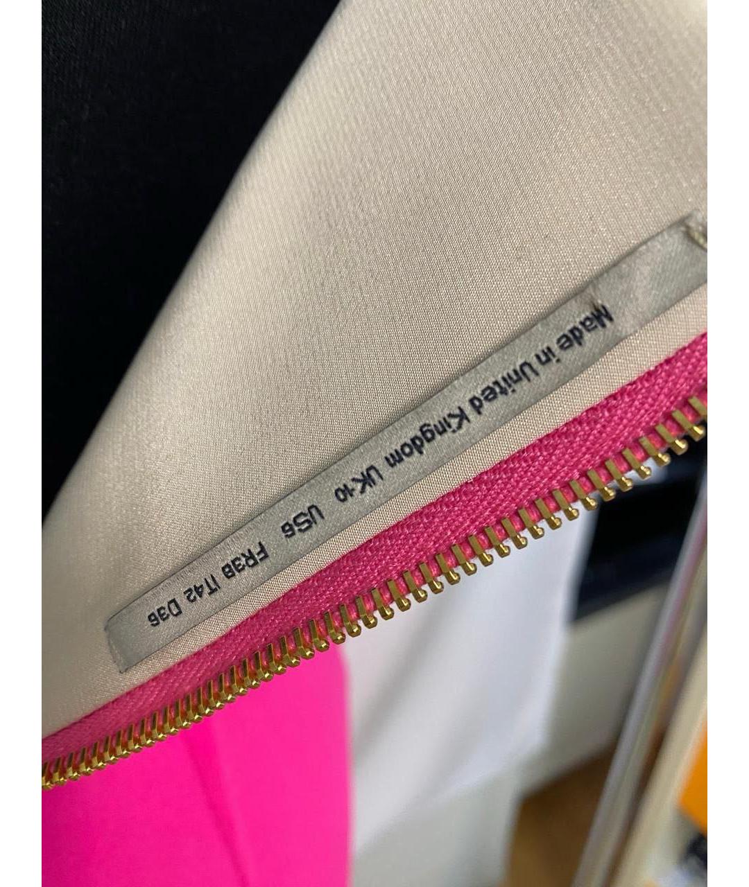 ROLAND MOURET Фуксия креповое коктейльное платье, фото 5