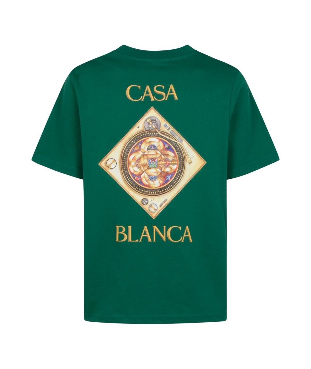 CASABLANCA Зеленая хлопковая футболка, фото 2