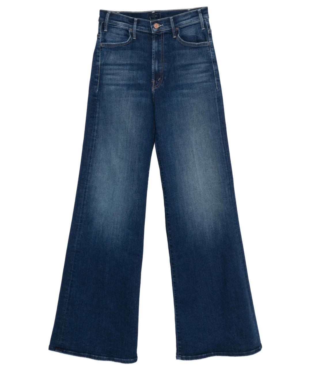 MOTHER Синие хлопковые прямые джинсы, фото 1