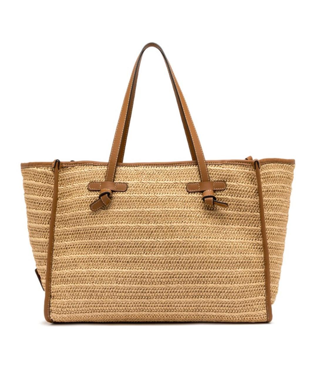 Gianni Chiarini Бежевая пелетеная сумка тоут, фото 1