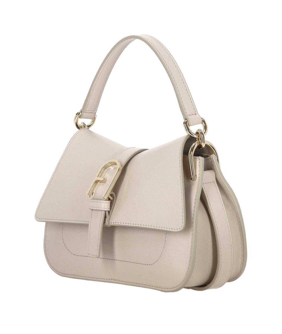 FURLA Бежевая кожаная сумка через плечо, фото 2