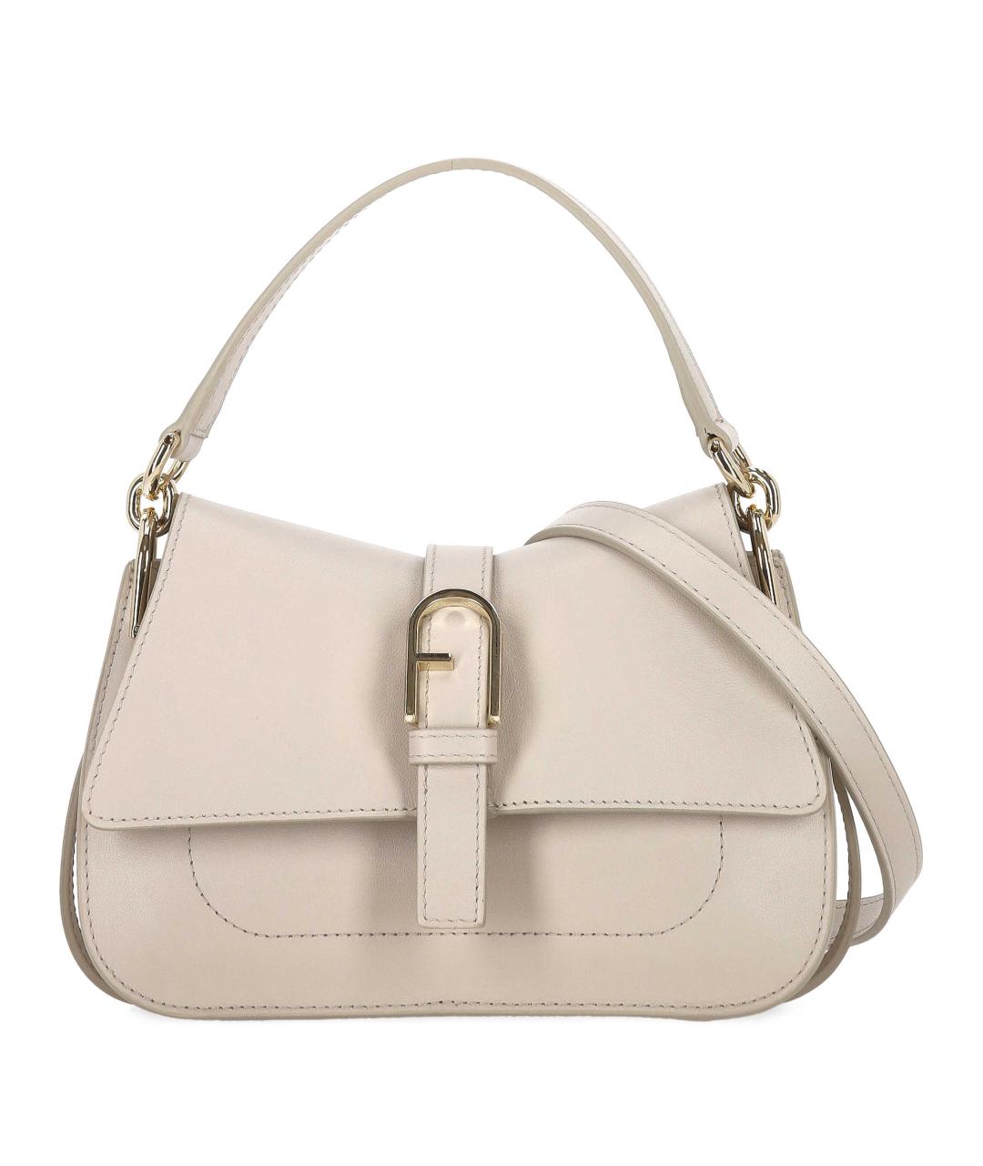 FURLA Бежевая кожаная сумка через плечо, фото 1