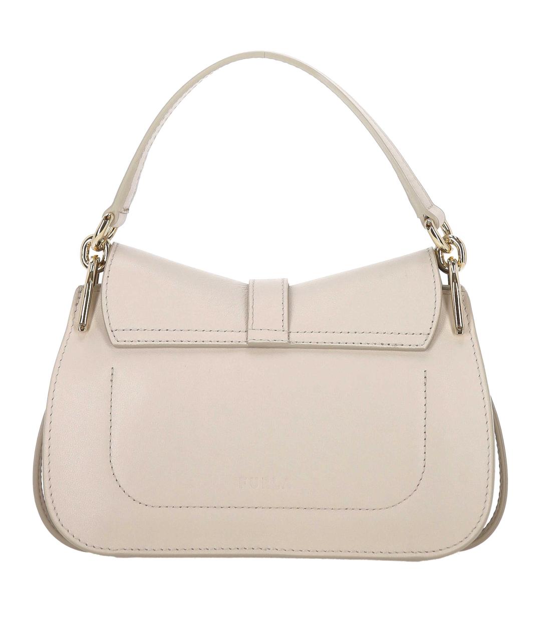 FURLA Бежевая кожаная сумка через плечо, фото 3