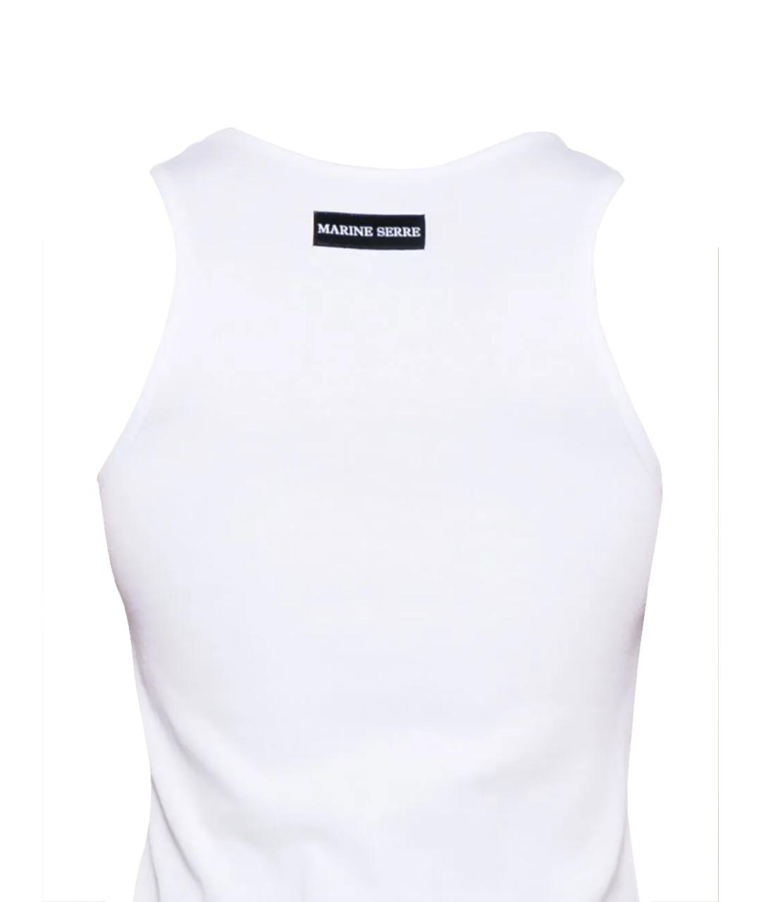 MARINE SERRE Белая хлопковая майка, фото 3
