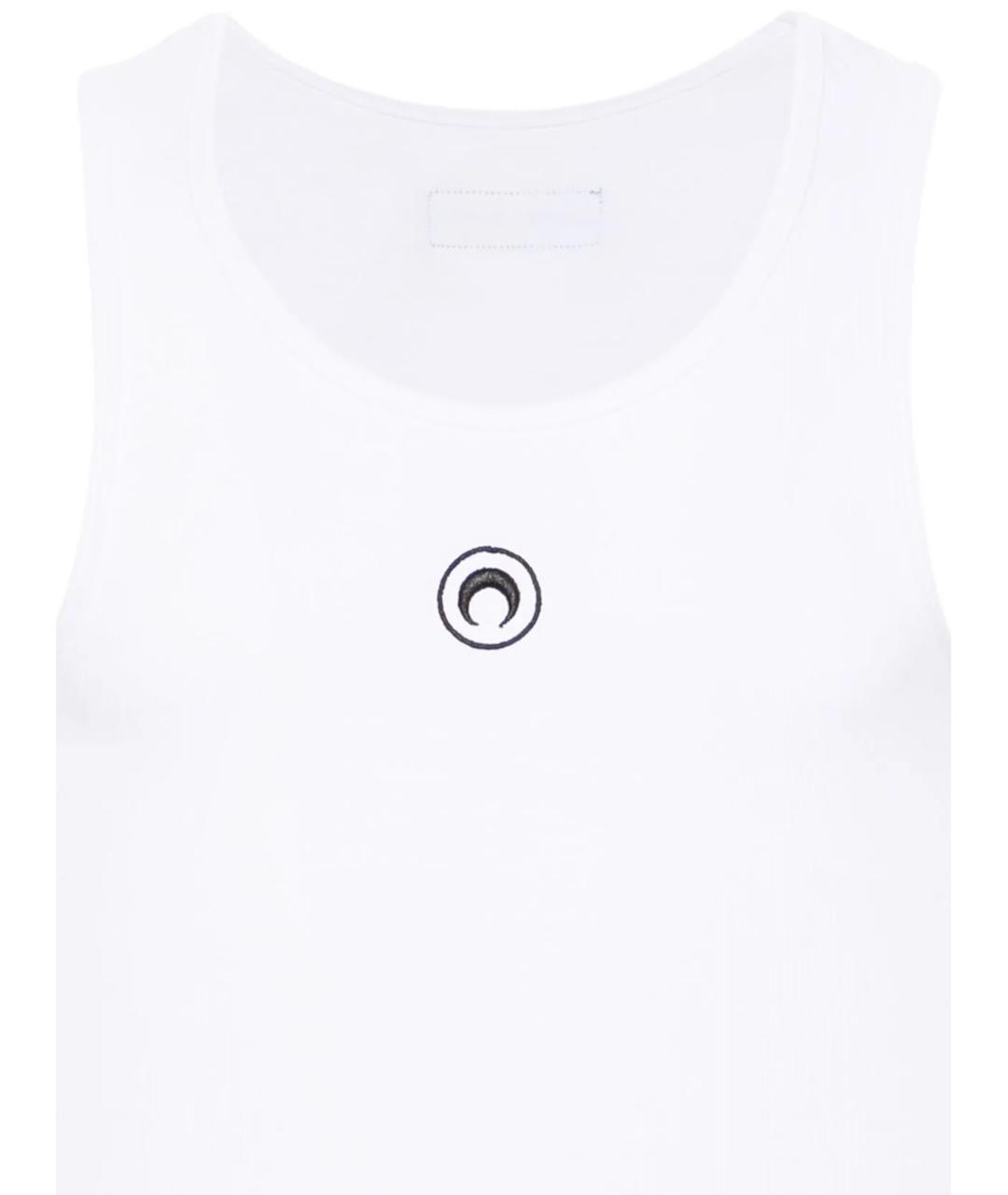 MARINE SERRE Белая хлопковая майка, фото 2