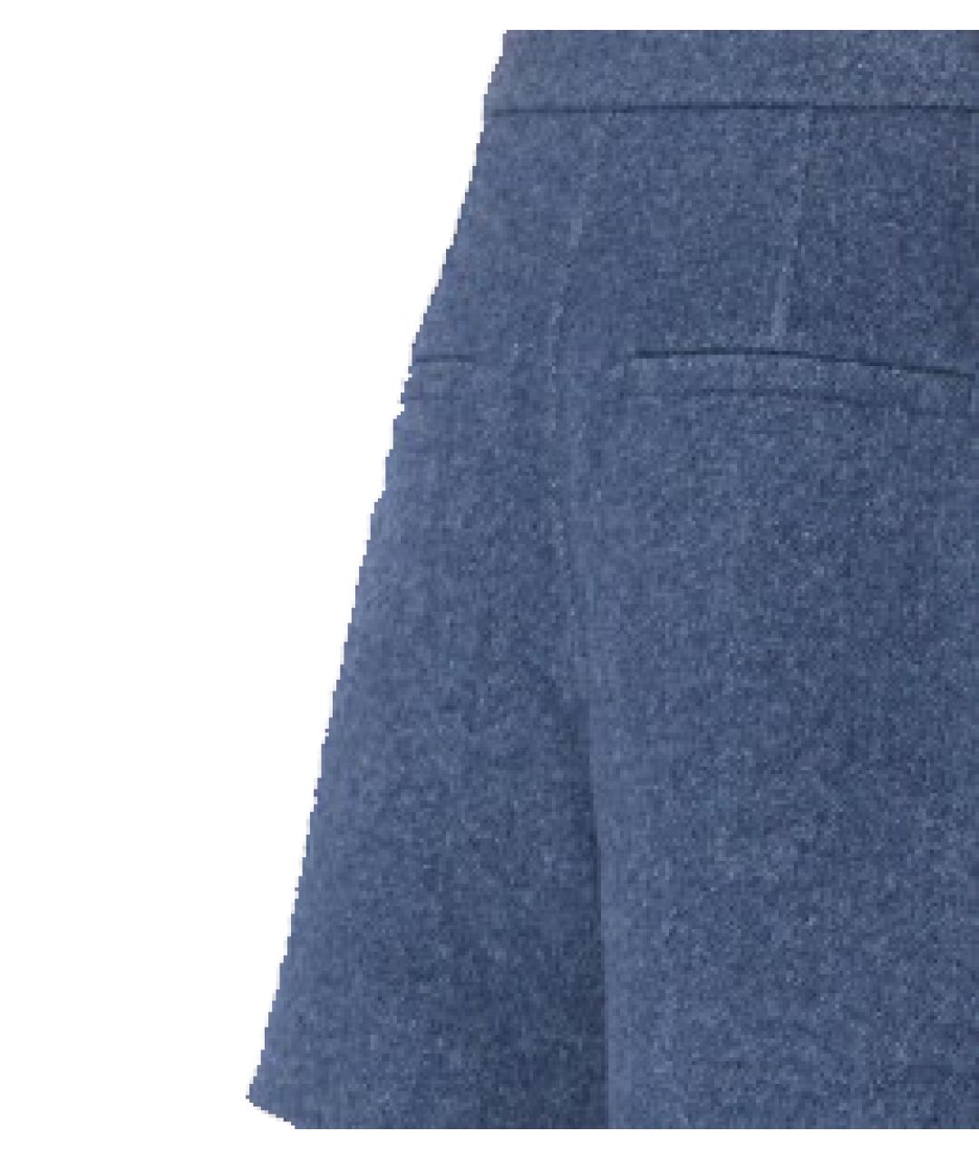 SPORTMAX Синие шерстяные шорты, фото 2