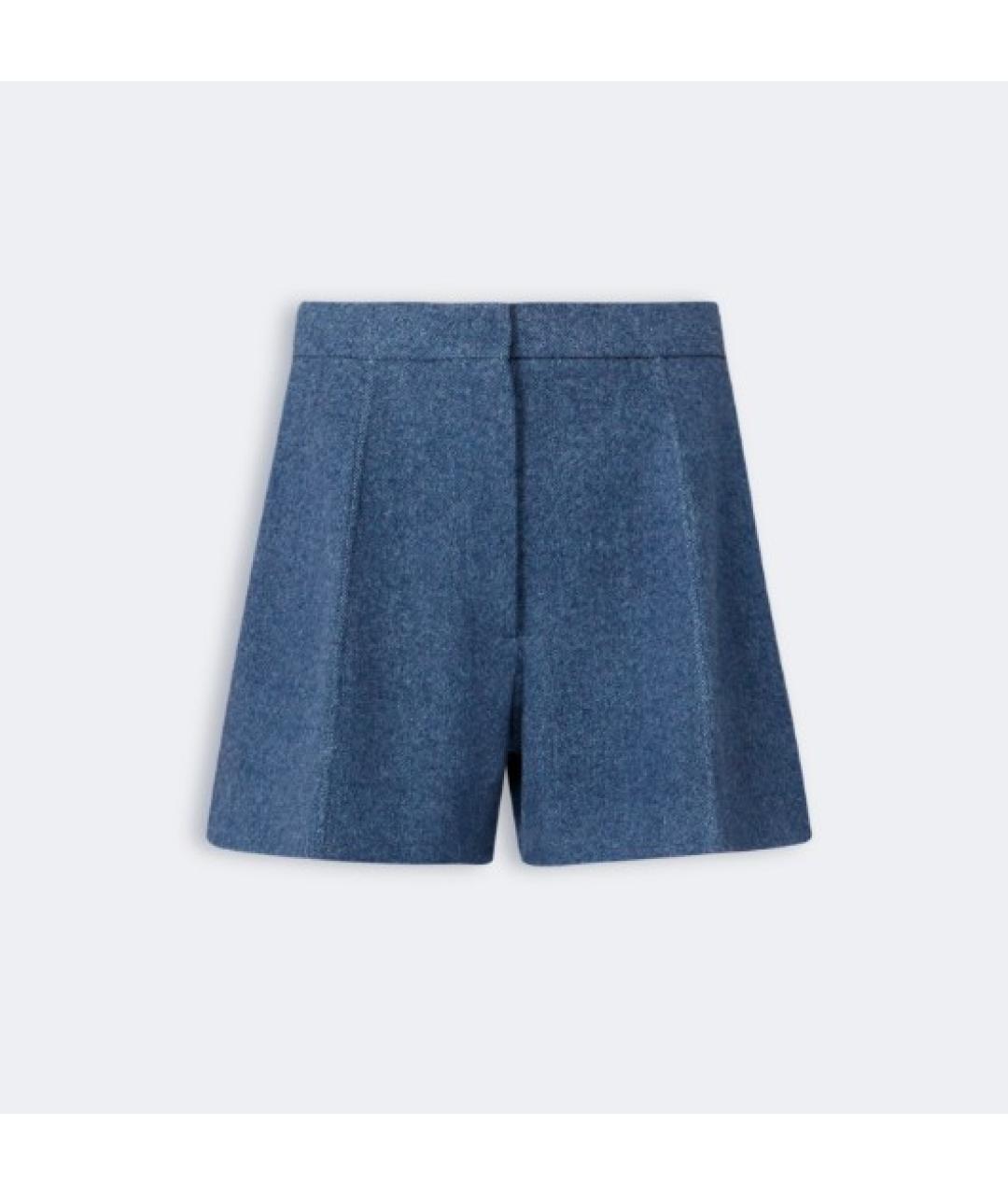 SPORTMAX Синие шерстяные шорты, фото 3