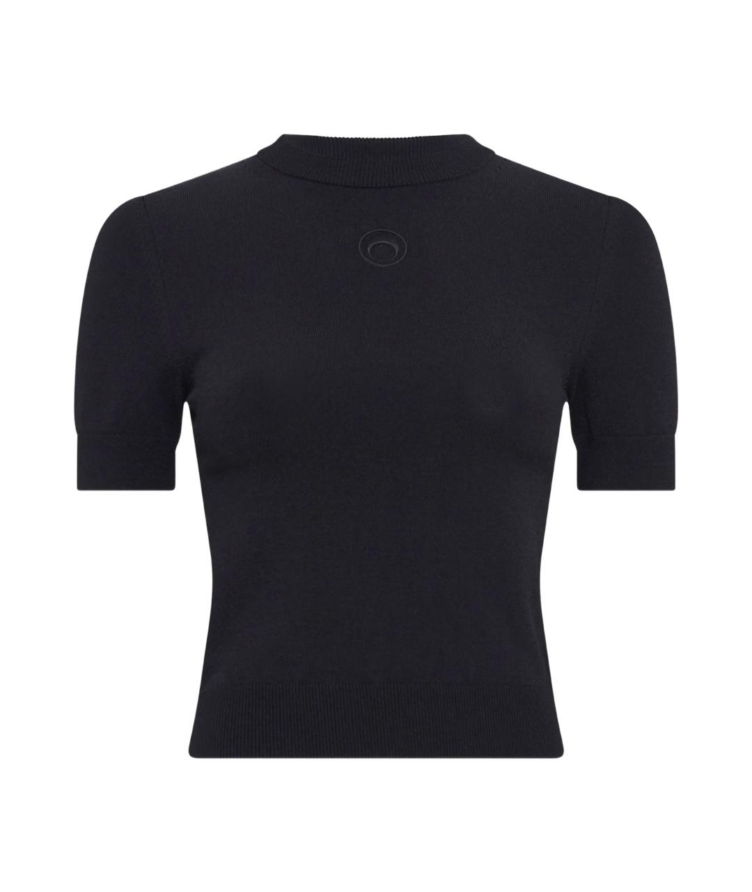 MARINE SERRE Черный вискозный джемпер / свитер, фото 1