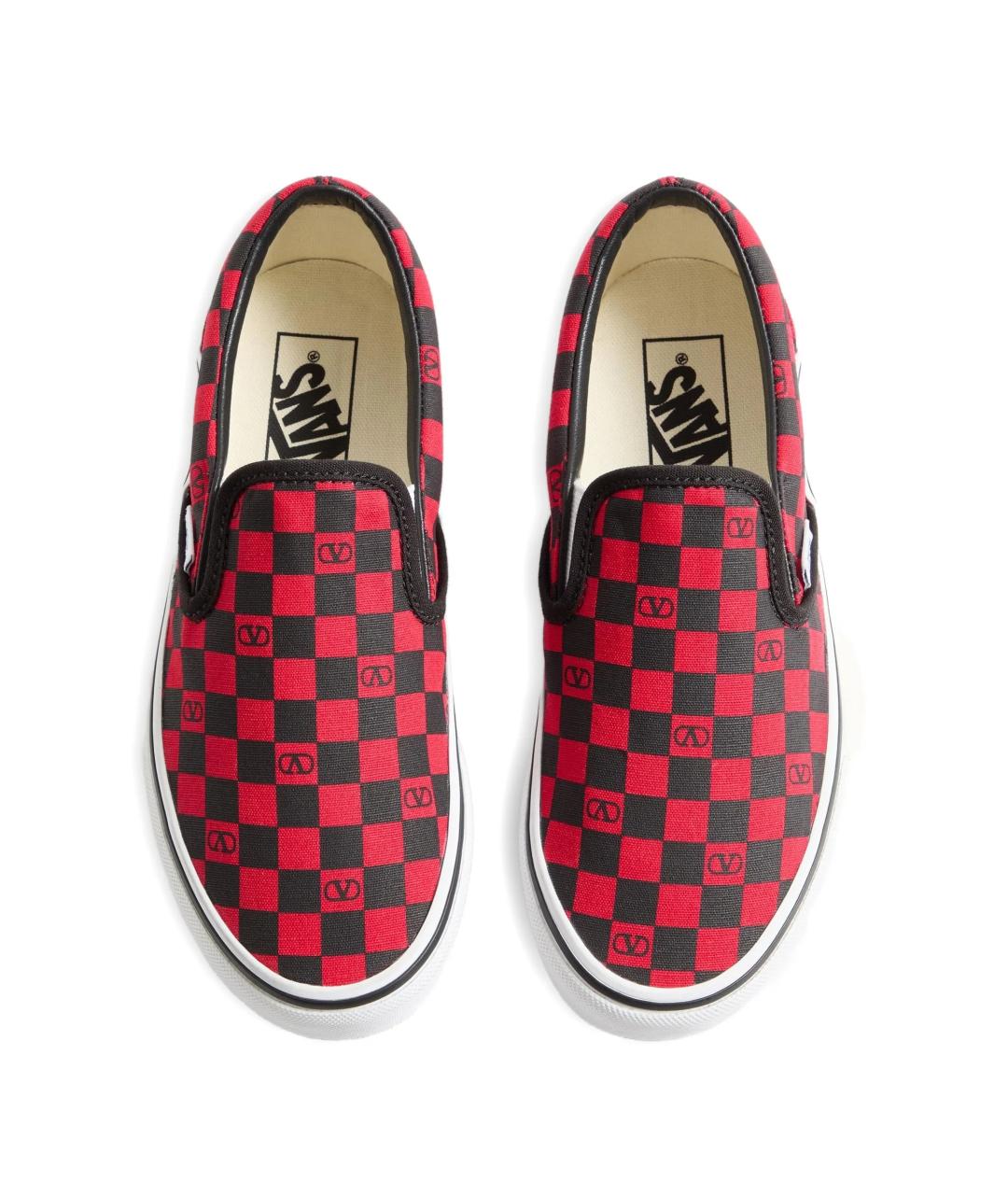 VALENTINO Красные текстильные слипоны, фото 3