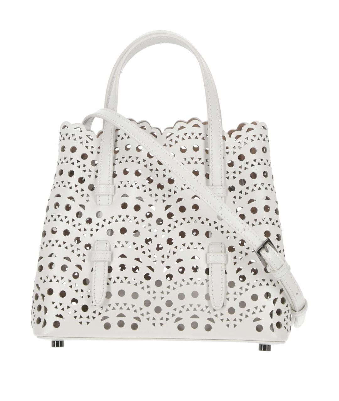 ALAIA Белая кожаная сумка тоут, фото 1