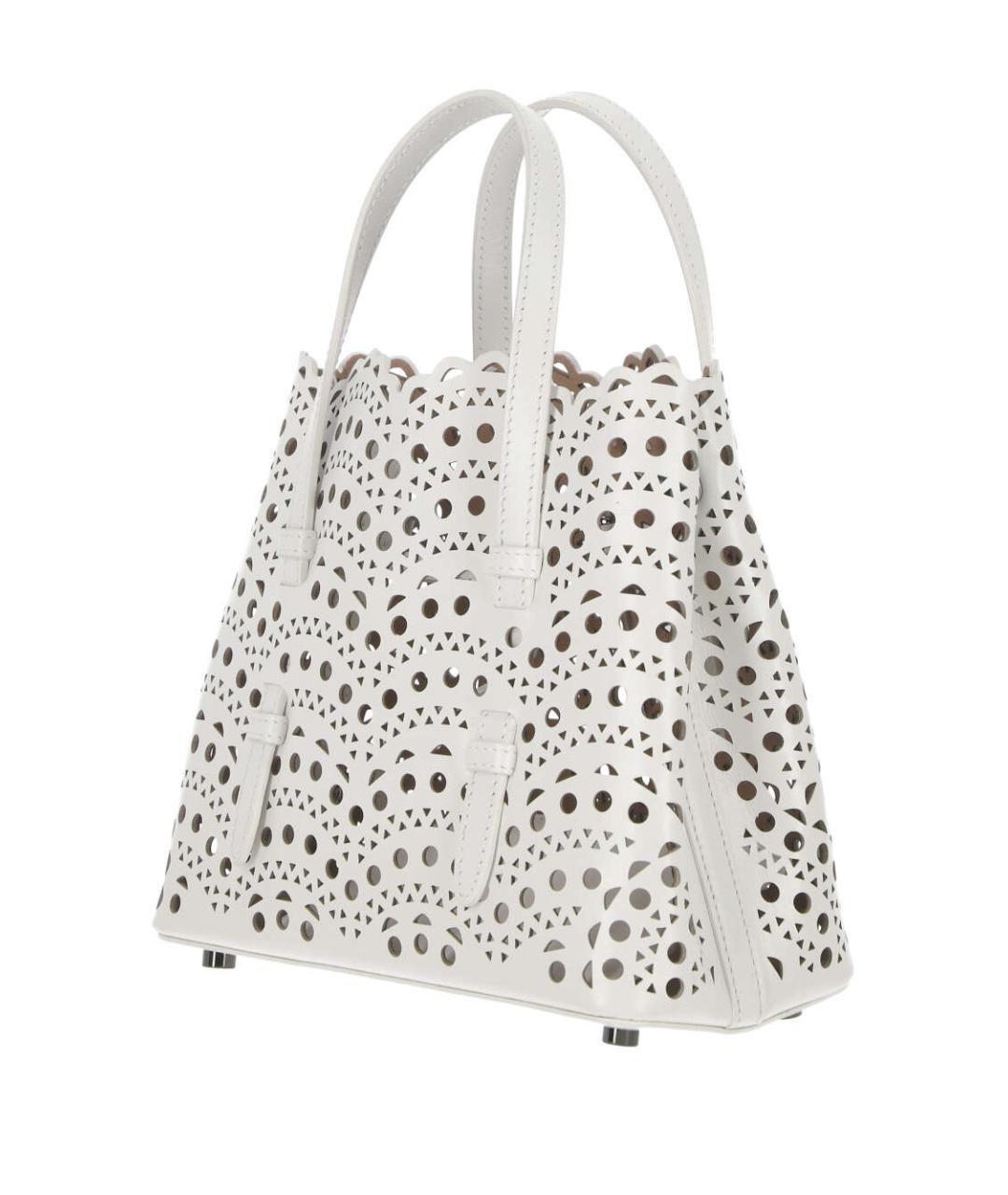 ALAIA Белая кожаная сумка тоут, фото 2