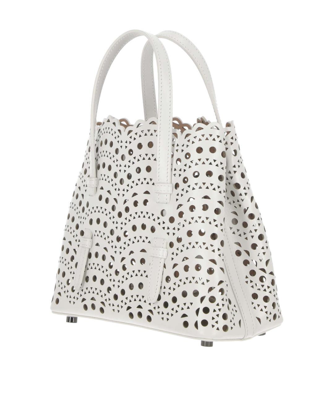 ALAIA Белая кожаная сумка тоут, фото 3