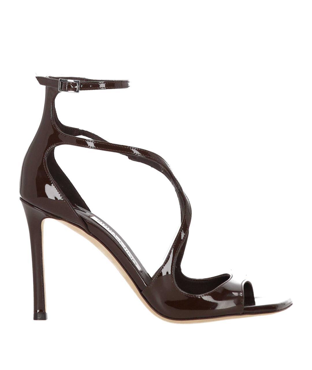 JIMMY CHOO Коричневые кожаные босоножки, фото 1