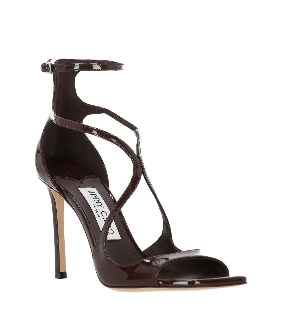 JIMMY CHOO Коричневые кожаные босоножки, фото 2