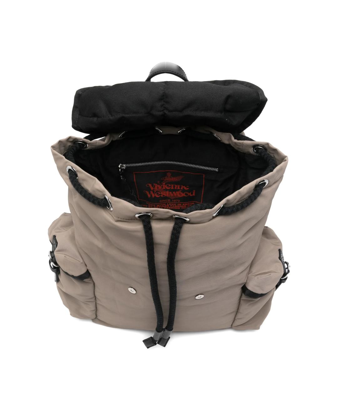VIVIENNE WESTWOOD Хаки тканевый рюкзак, фото 3