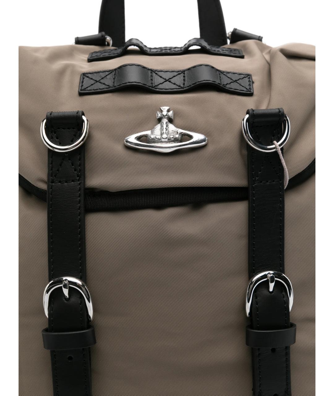 VIVIENNE WESTWOOD Хаки тканевый рюкзак, фото 4