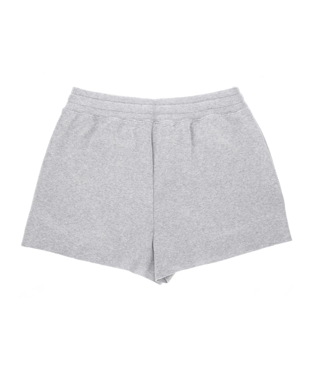 MIU MIU Серые хлопковые шорты, фото 3