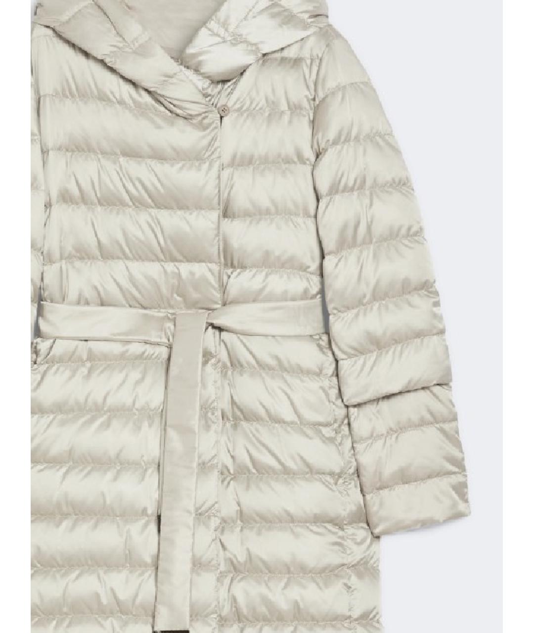 MAX MARA Бежевый полиамидовый пуховик, фото 2