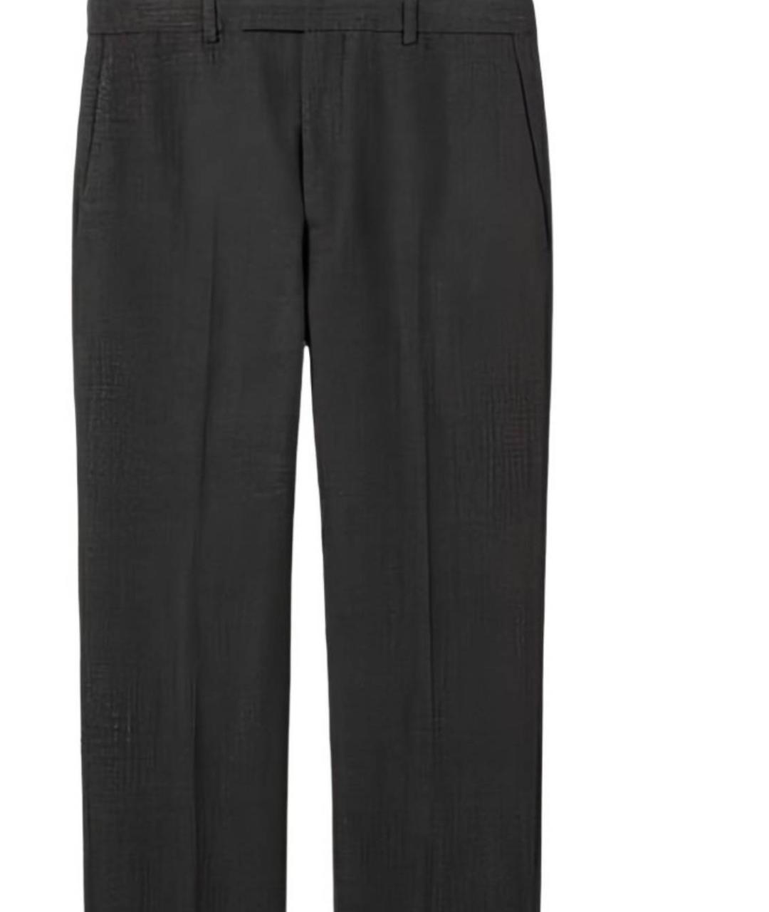 GUCCI Серые шерстяные повседневные брюки, фото 2