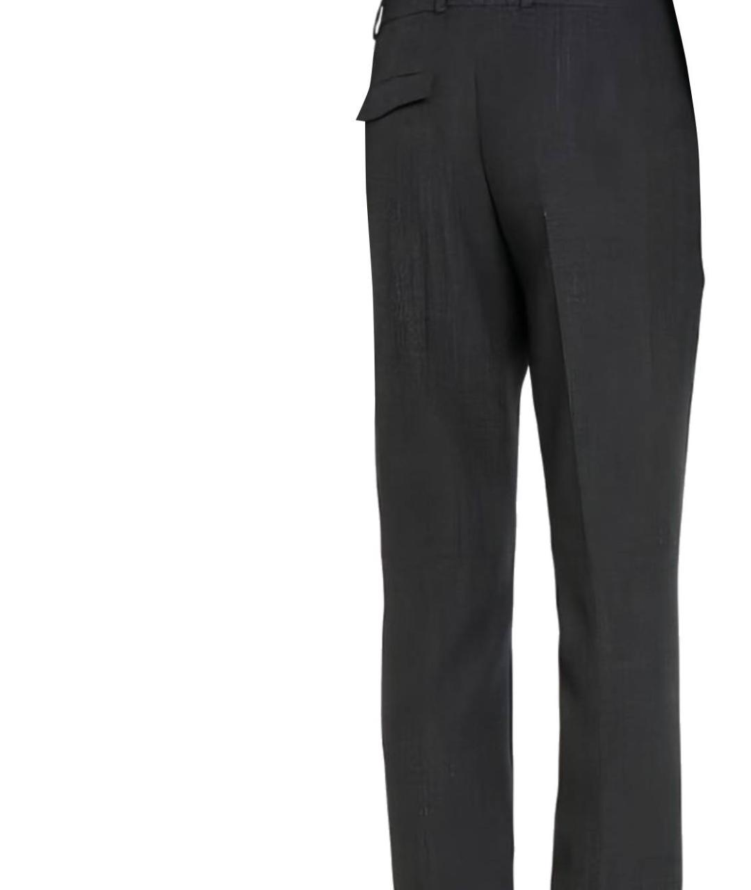 GUCCI Серые шерстяные повседневные брюки, фото 3