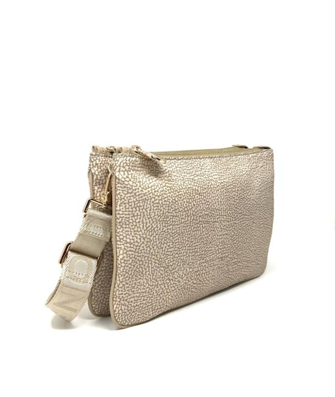 BORBONESE Бежевая сумка через плечо из искусственной кожи, фото 2