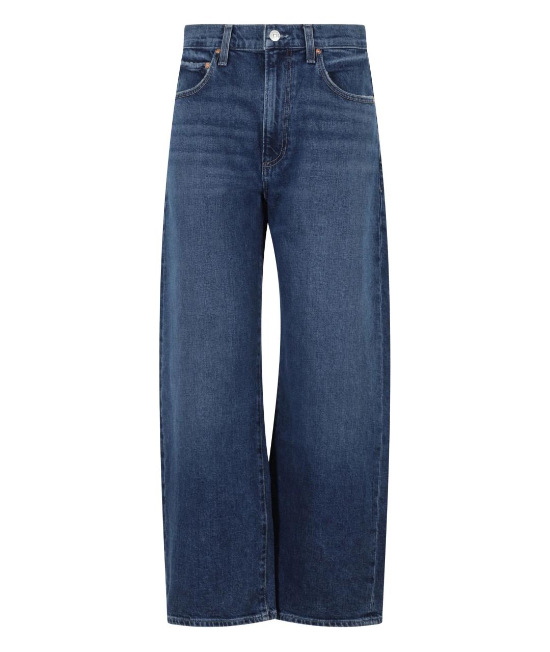 PAIGE Синие хлопко-эластановые прямые джинсы, фото 1