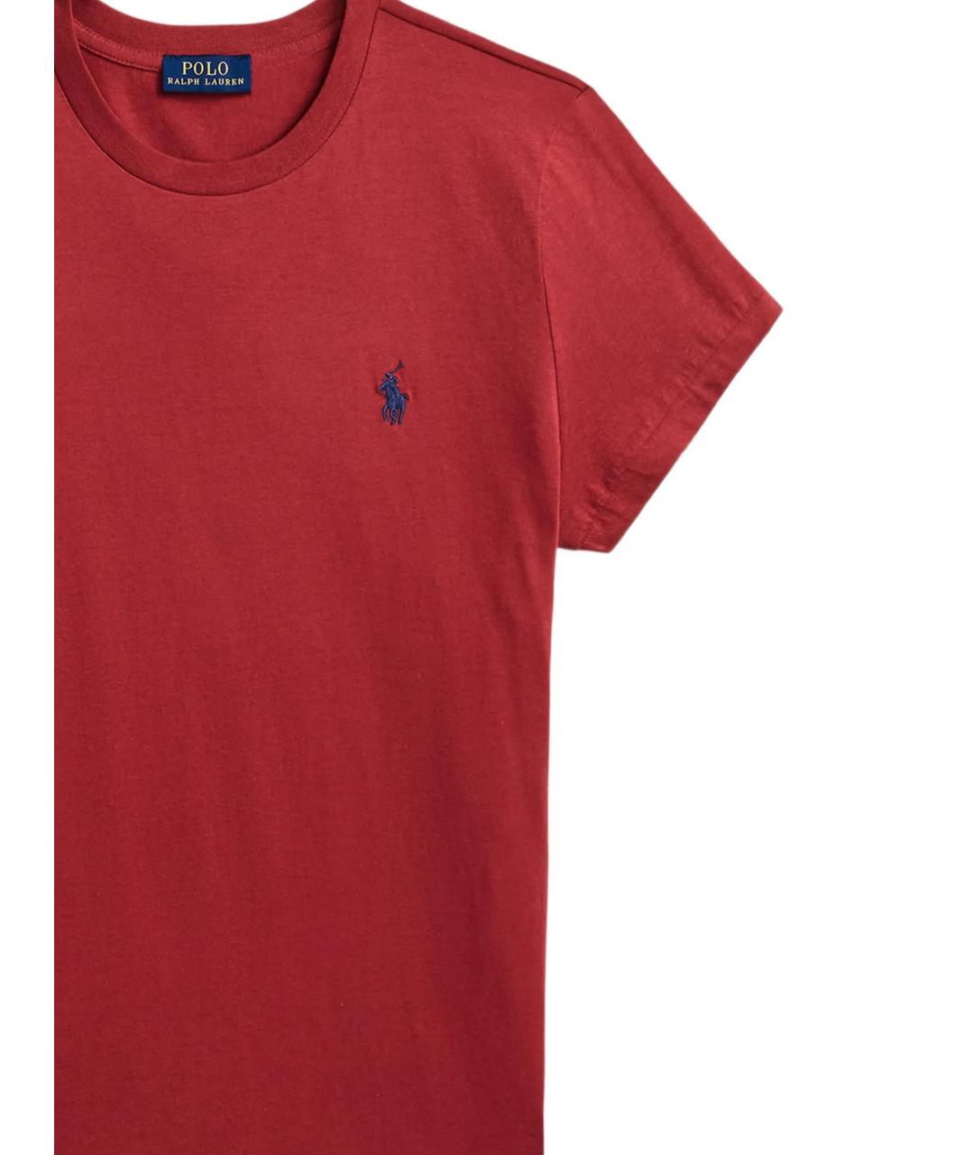 POLO RALPH LAUREN Красная хлопковая футболка, фото 2