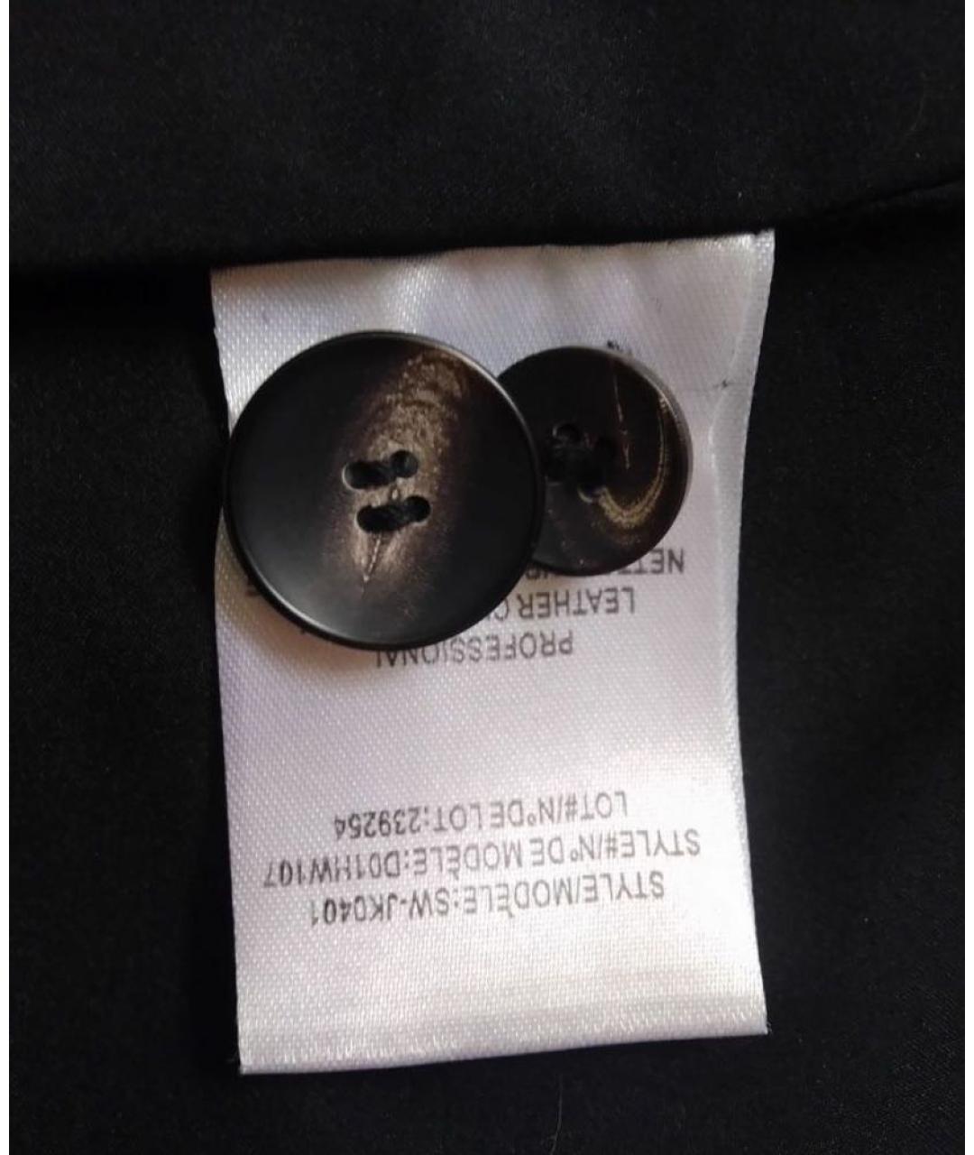 HELMUT LANG Черный кожаный жакет/пиджак, фото 8