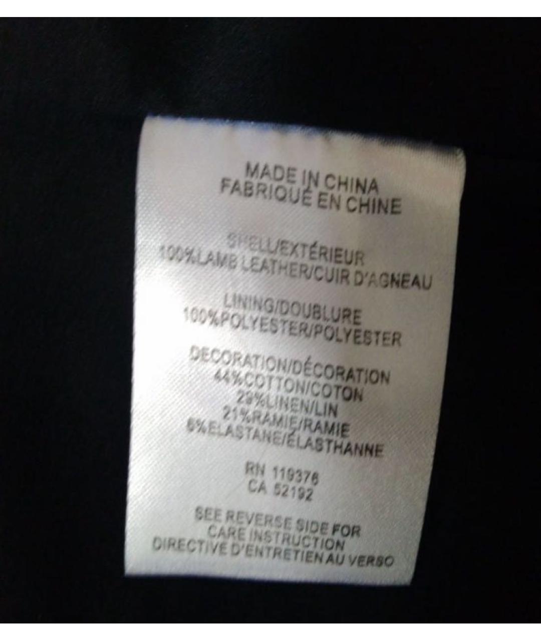 HELMUT LANG Черный кожаный жакет/пиджак, фото 7