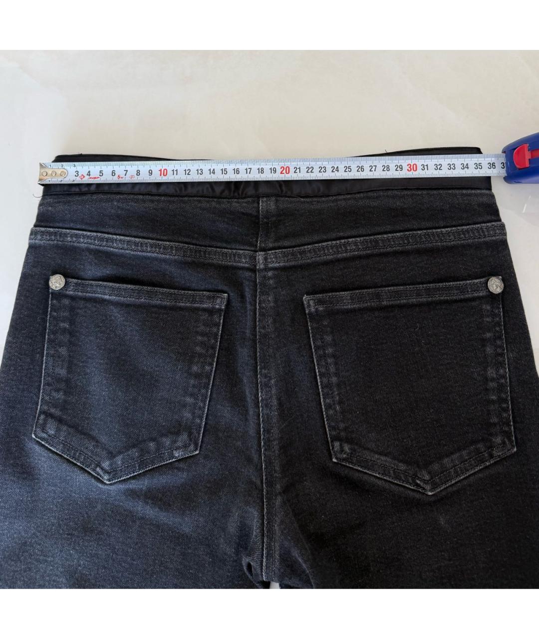 CHANEL Черные хлопковые джинсы слим, фото 5