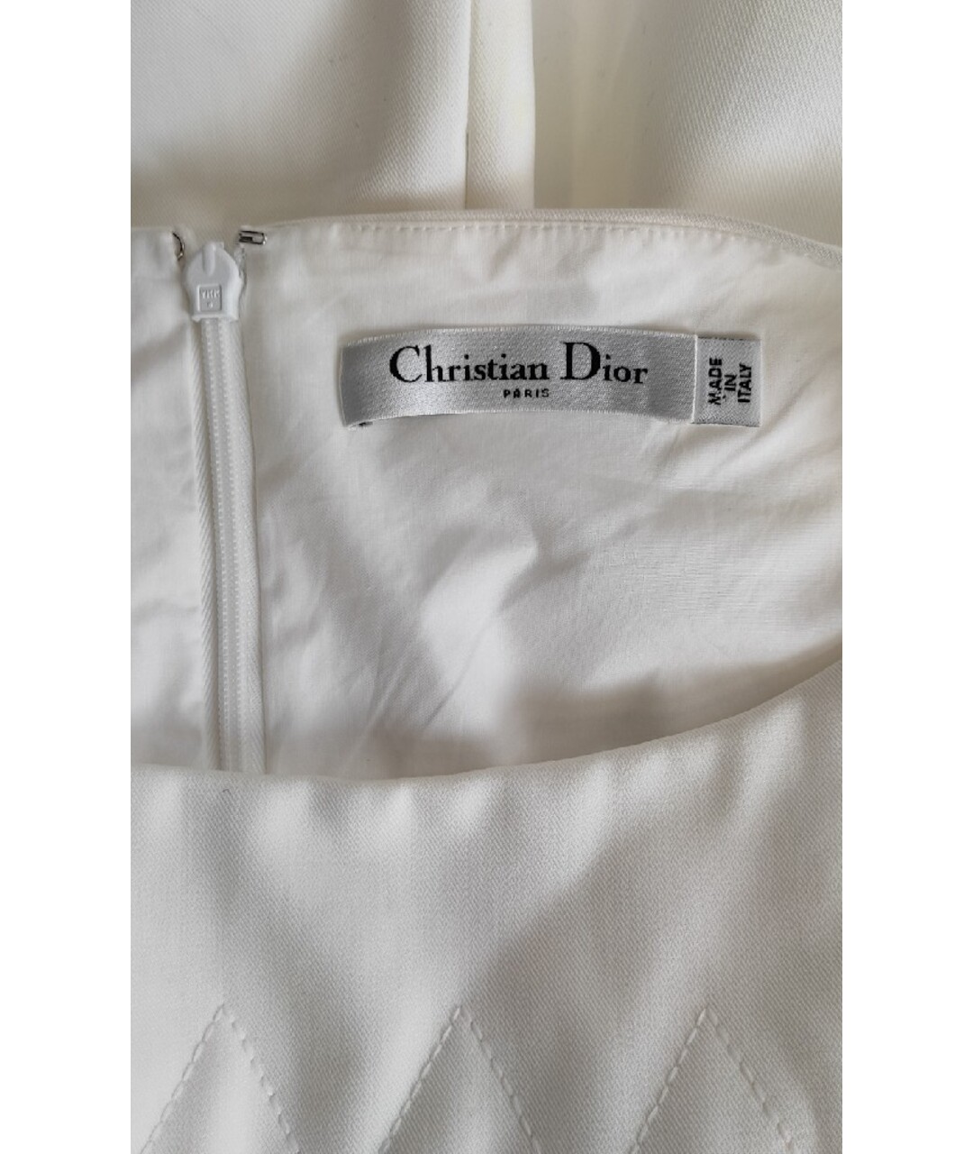 CHRISTIAN DIOR PRE-OWNED Белое хлопковое платье, фото 6
