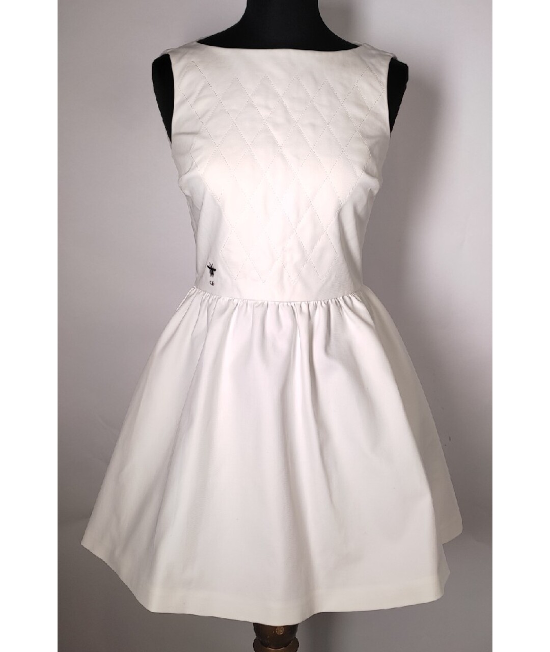 CHRISTIAN DIOR PRE-OWNED Белое хлопковое платье, фото 9