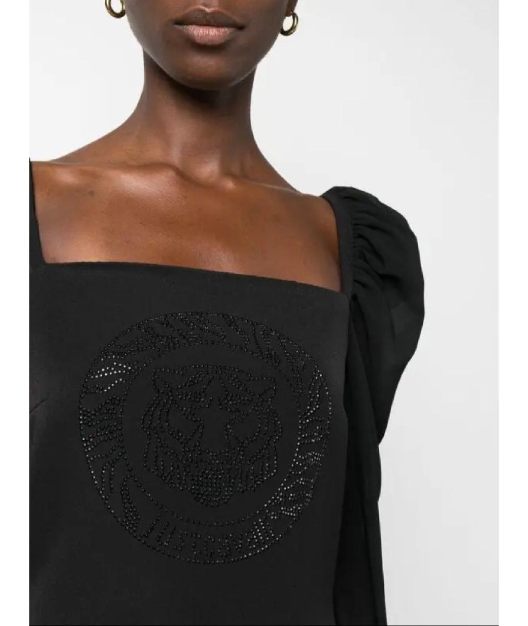JUST CAVALLI Черное полиэстеровое вечернее платье, фото 4