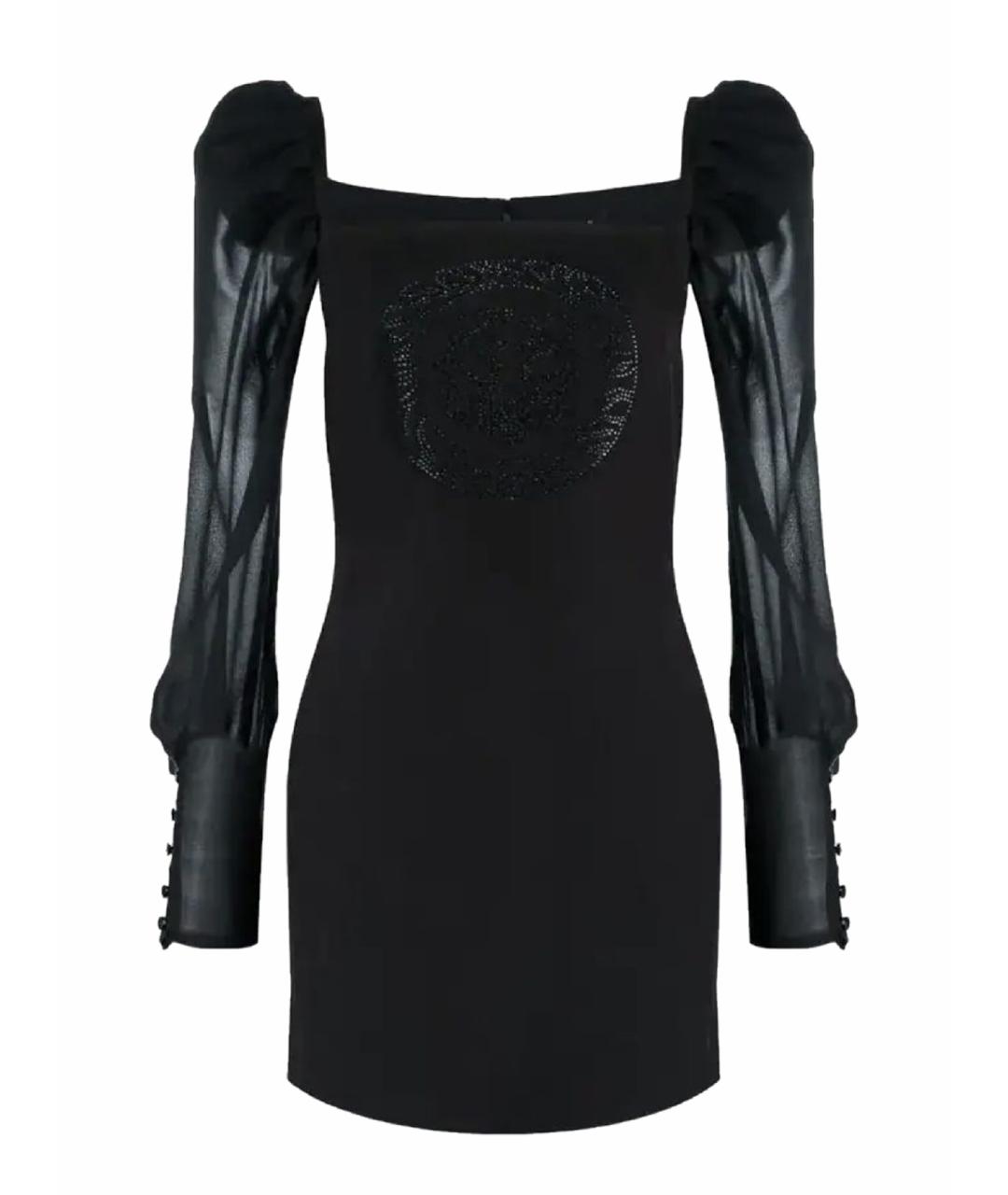 JUST CAVALLI Черное полиэстеровое вечернее платье, фото 1