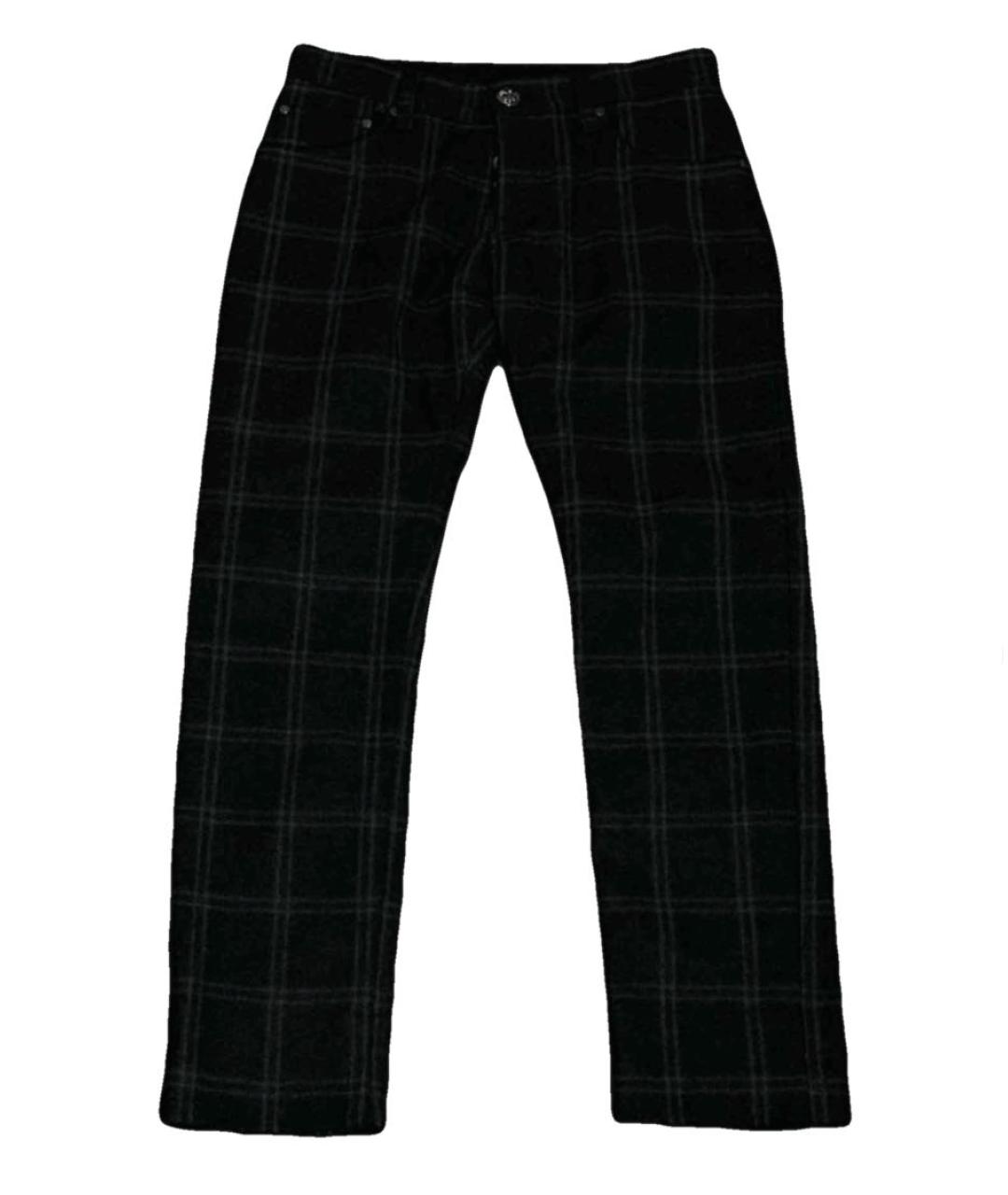 CHROME HEARTS Черные шерстяные классические брюки, фото 9