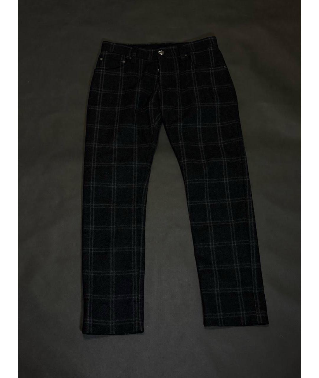 CHROME HEARTS Черные шерстяные классические брюки, фото 2