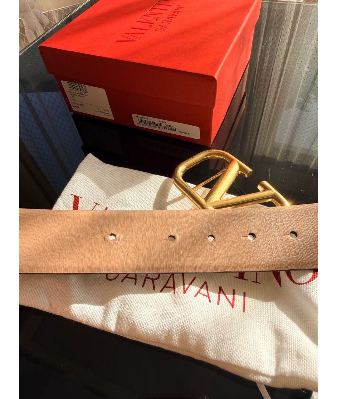 VALENTINO Черный кожаный ремень, фото 7