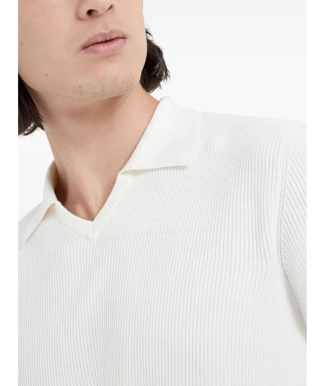 BRUNELLO CUCINELLI Белая хлопковая футболка, фото 5