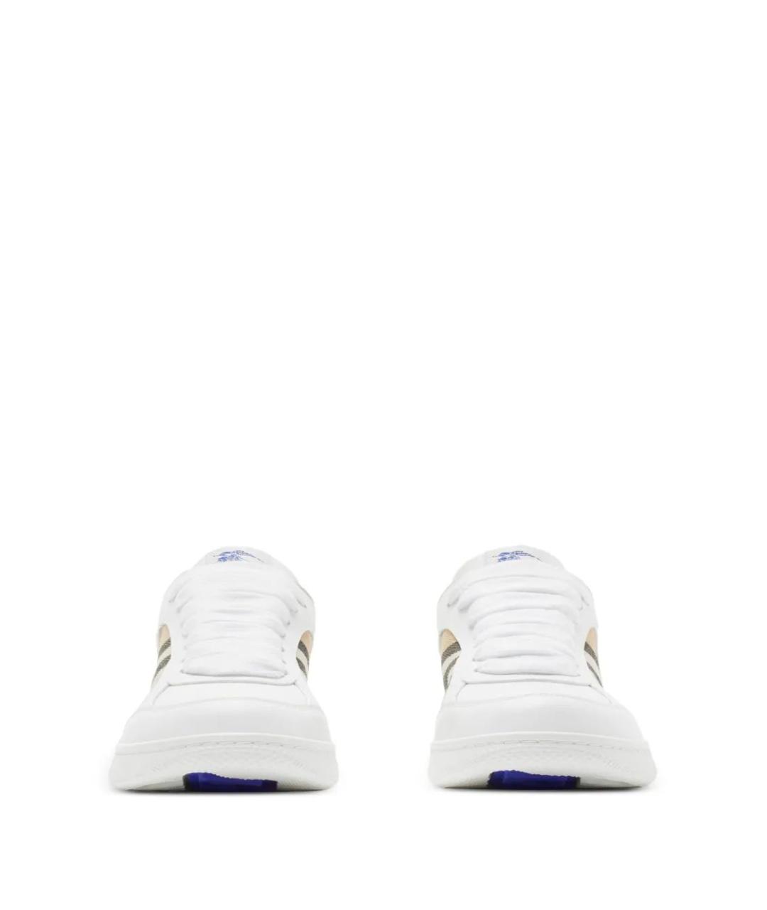 BURBERRY Белые кожаные кроссовки, фото 2