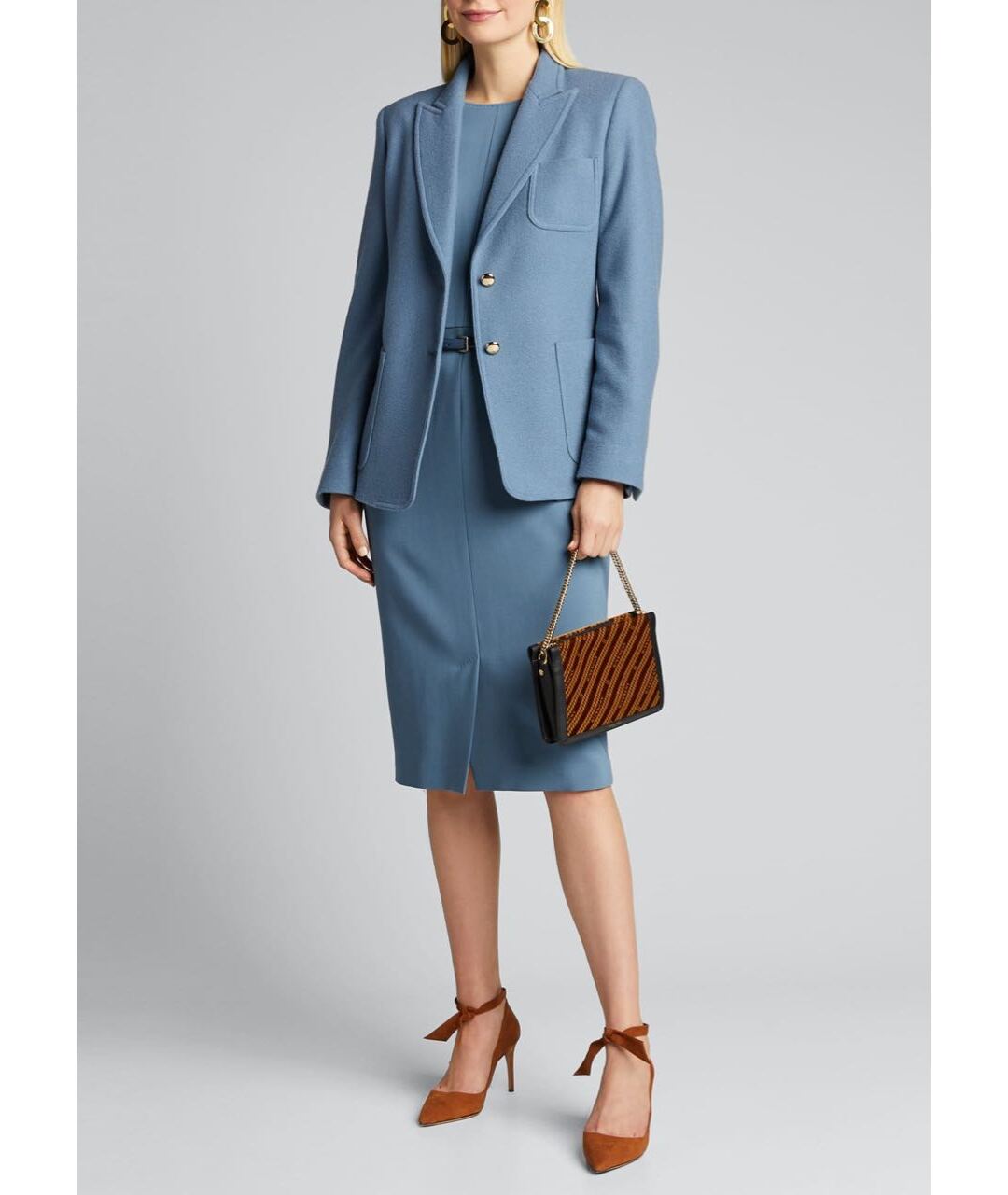 MAX MARA Голубой кашемировый жакет/пиджак, фото 5