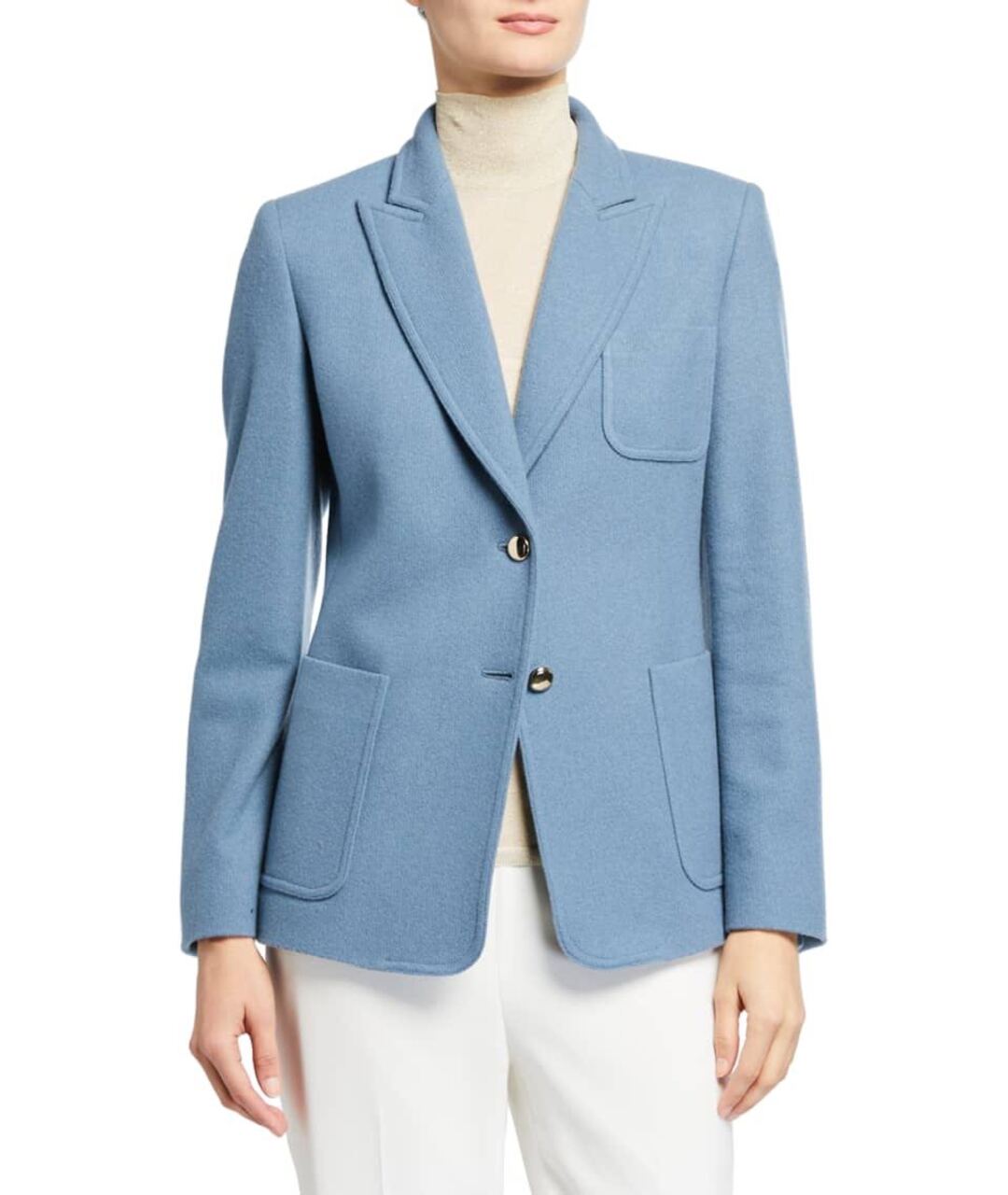 MAX MARA Голубой кашемировый жакет/пиджак, фото 6